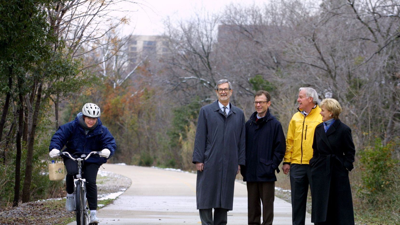 Philip Henderson, standing at left, with members of the Friends of the Katy Trail shortly...
