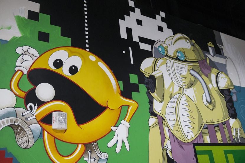 El Museo Nacional de los Videojuegos está lleno de murales inspirados en videojuegos...