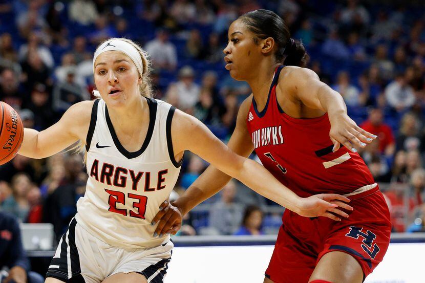 Argyle's Caroline Lyles (left) is signing with Tulsa this week after leading Argyle to the...