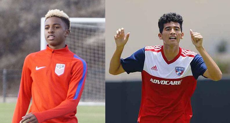 Dante Sealy and Ricardo Pepi, two of the four FC Dallas Academy players called into the...