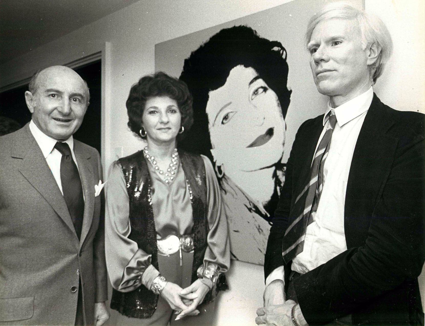 At a party at Raymond Nasher's house on Nov. 28, 1979, Nasher (left), wife Patsy and artist...