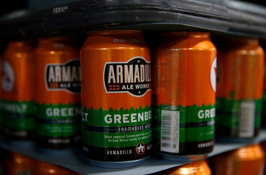 Armadillo Ale Works distributes its beer, including the Greenbelt Farmhouse Wheat, in cans...