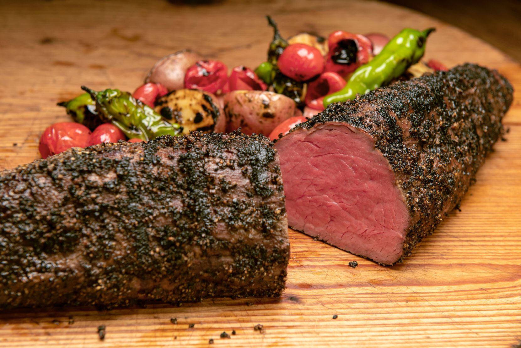 Perini Ranch Mesquite Smoked Peppered Beef Tenderloin is available for order online.