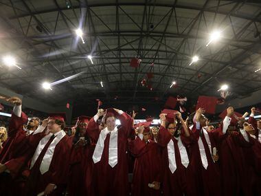 Plano Senior High School's graduation at the Ford Center at The Star in Frisco on June 10,...