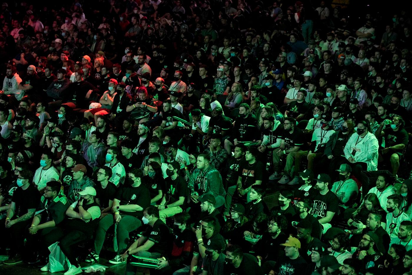 The audience watches in anticipation as OpTic Texas battles against the Atlanta FaZe during...