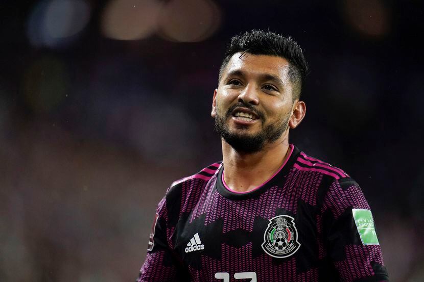 El delantero mexicano Jesús Corona durante el partido contra Estados Unidos por las...