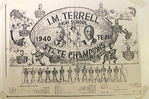 A program showing the first State Champion PVIL team, I.M. Terrell High School in 1940.