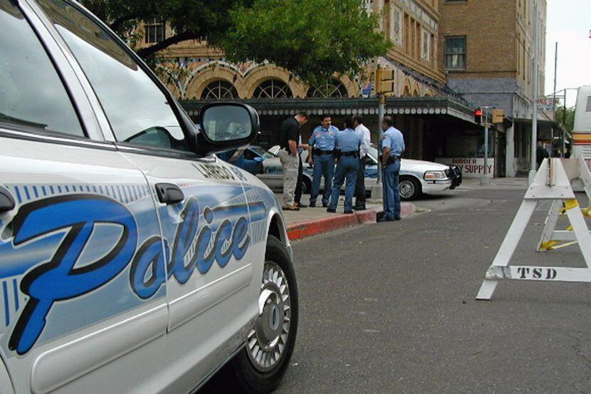 Un carro de la policía de Laredo, Texas