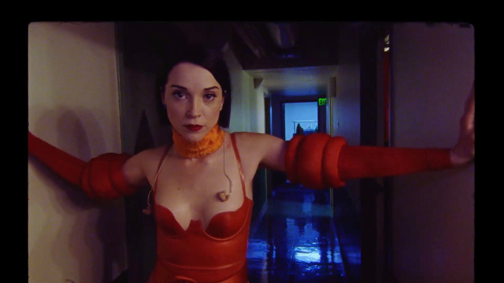 St. Vincent appears in a scene from "The Nowhere Inn," the mockumentary she wrote with...