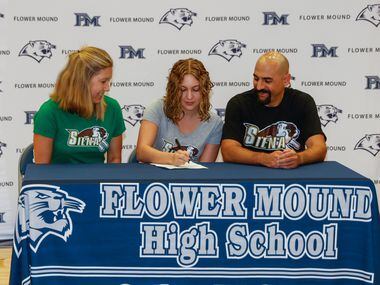 Ava Pawlik during the signing day ceremony in Flower Mound on Wednesday, Nov. 9, 2022....