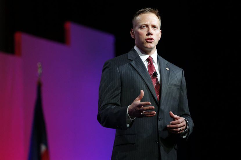 Texas Railroad Commissioner Ryan Sitton addressed the 2016 Texas Republican Convention in...