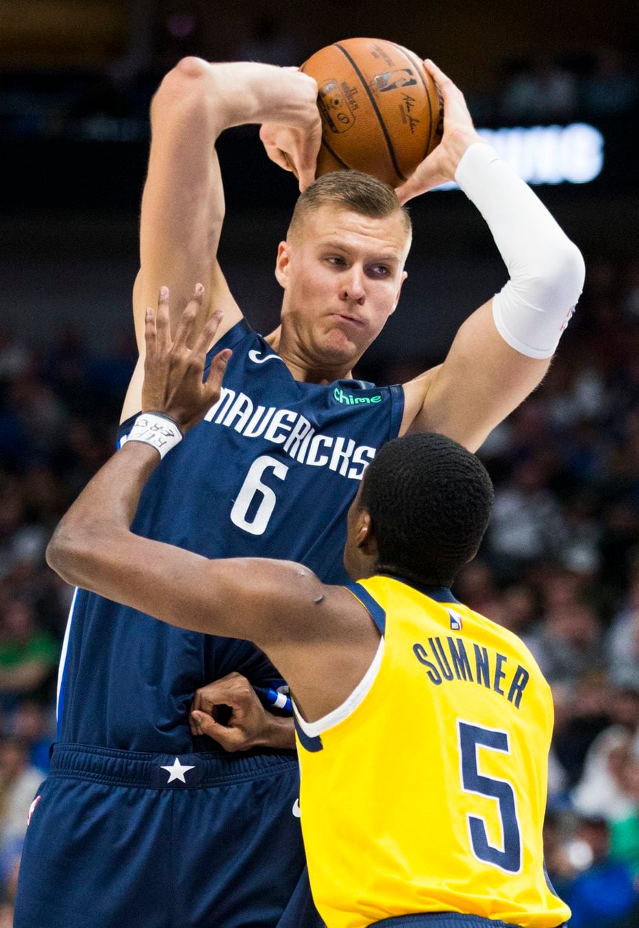 Dallas Mavericks forward Kristaps Porzingis, shown in a March 8 game at American Airlines Center in Dallas, and his family will be partners in the project.