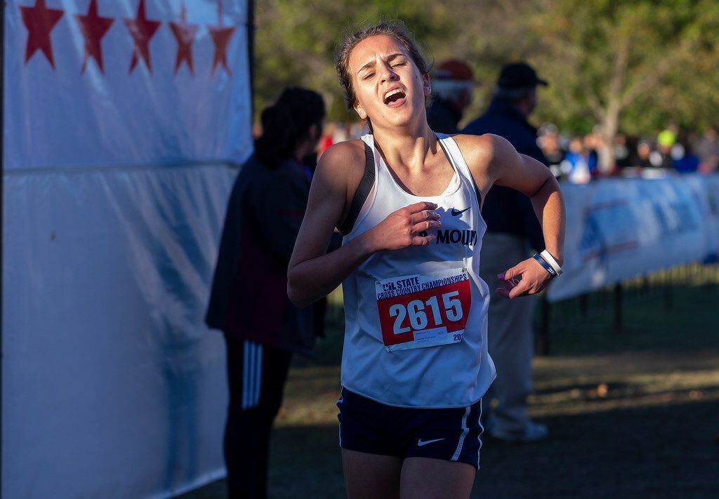 Flower Mound's Natalie Cook finishes fifth in Class 6A at the UIL cross country state meet in Round Rock last year. (Stephen Spillman/Special Contributor)