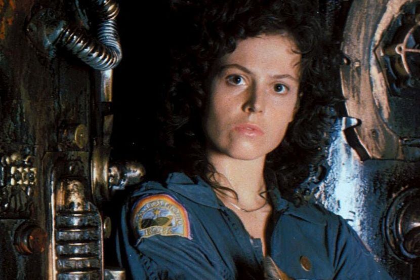 1979 file photo originally shows Sigourney Weaver in a scene from the movie "Alien."  