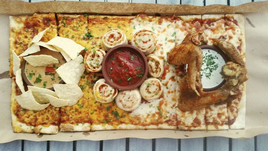 You can thank (blame?) Stonedeck Pizza Pub in Dallas for this over-the-top pizza.