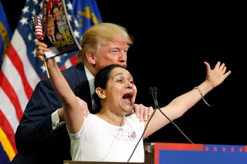 Myriam Witcher, de Colombia, fue la mujer que mostró su apoyo a Donald 
