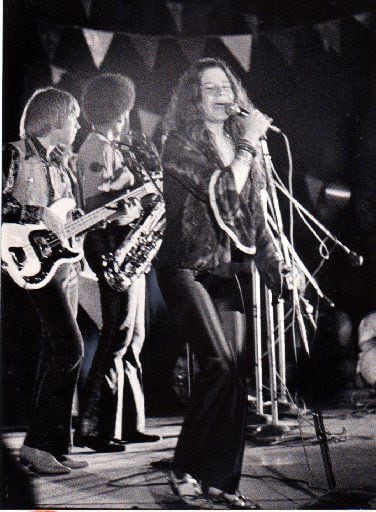 Janis Joplin performs at the Texas International Pop Festival in Lewisville, Texas, in 1969. 