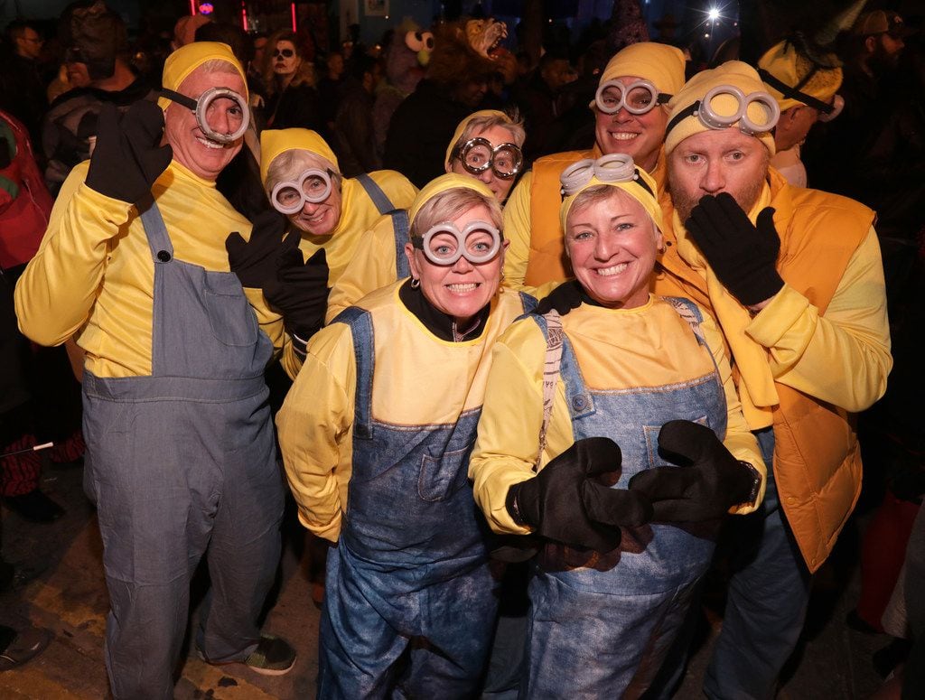 People dressed like Minions to attend the Oak Lawn Halloween Block Party.