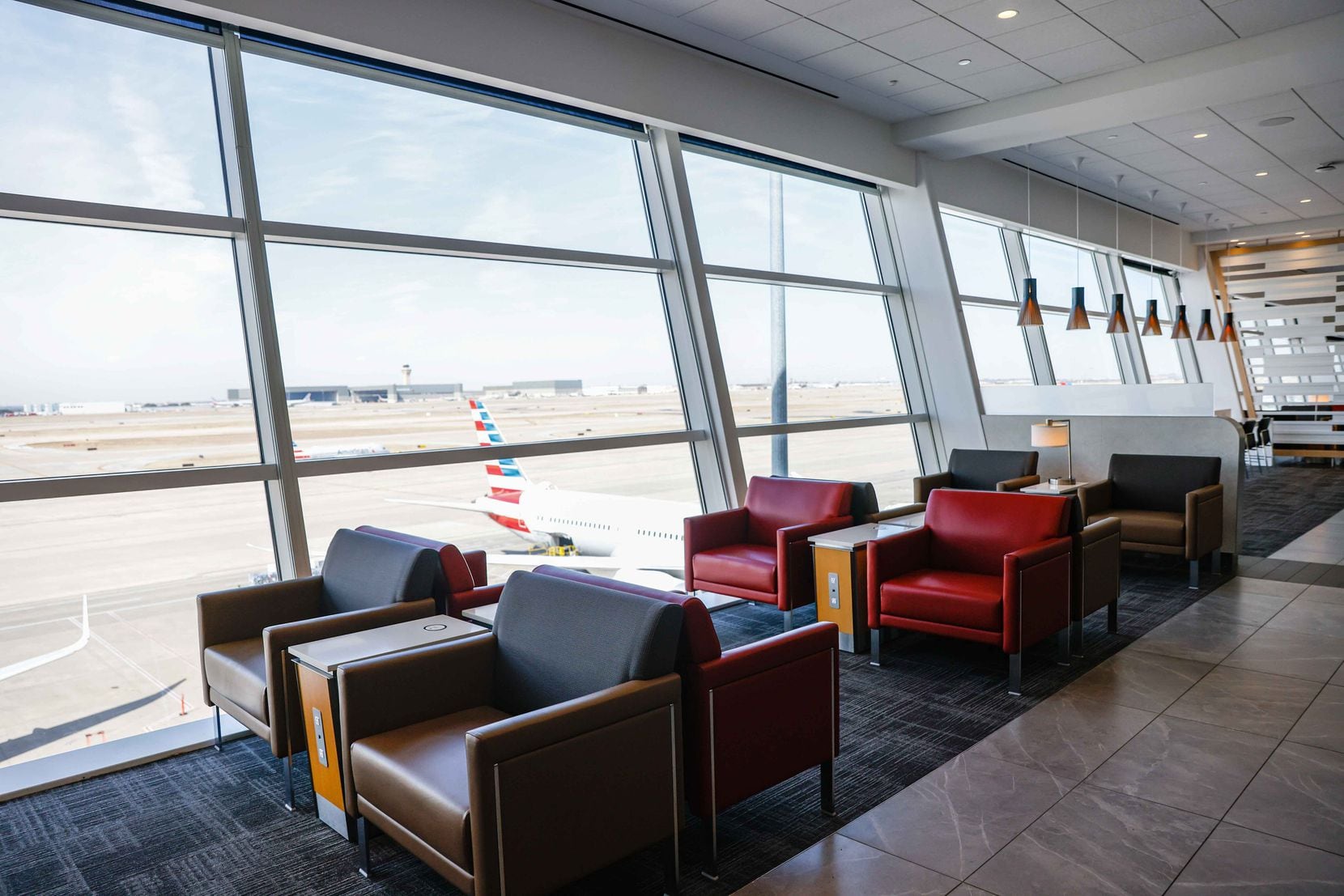 American Airlines' Flagship Lounge in Terminal D at DFW Airport shown on March 1, the day it...
