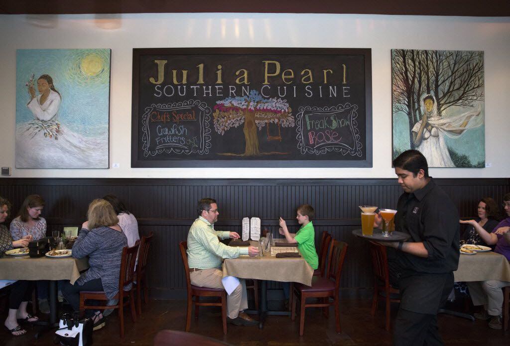 A dining room at Julia Pearl