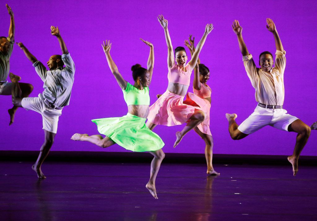 Dancers performed in The B-Side by Dallas Black Dance Theatre at Wyly Theatre in Dallas on...