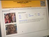 An Amber Alert was issued for 7-year-old Athena Strand on Thursday.