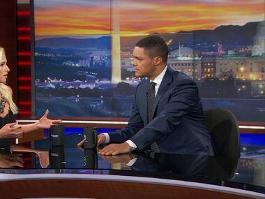 Tomi Lahren with Trevor Noah on the Daily Show, Wednesday, December 1, 2016. ORG XMIT:...