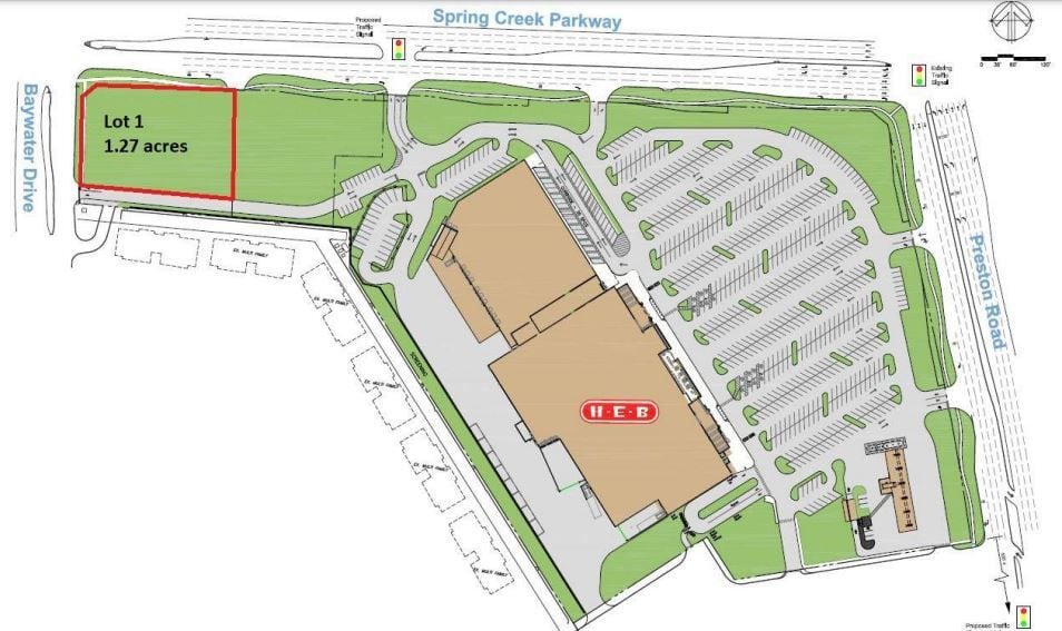 H-E-B's first Plano store will open in fall 2022 at 6200 Preston Road at the intersection...
