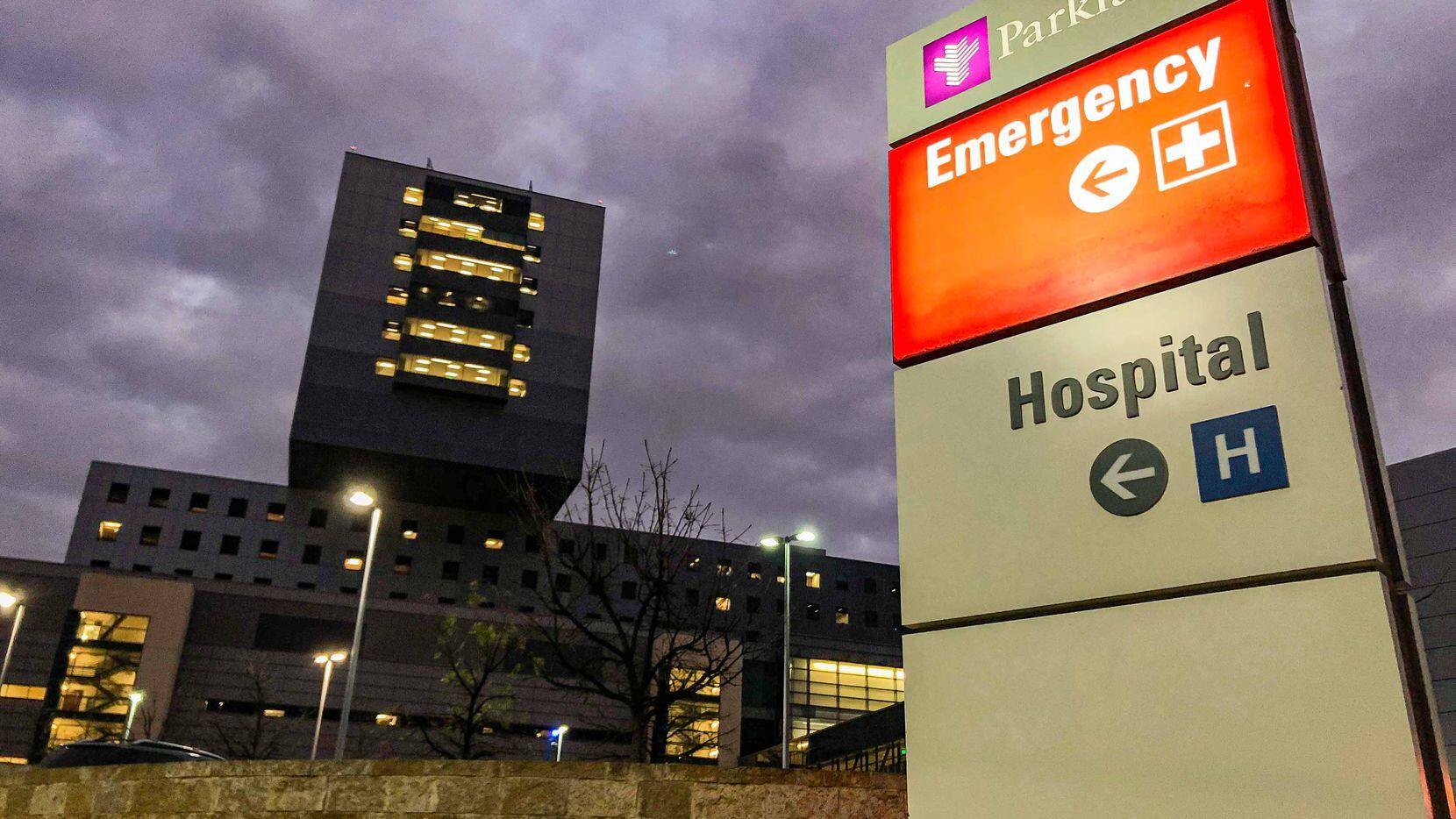 Parkland Hospital Emergency entrance in Dallas on Tuesday, December 29, 2020.