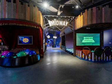The midway games at Two-Bit Circus at The Shops at Park Lane in Dallas, Monday, November 14,...