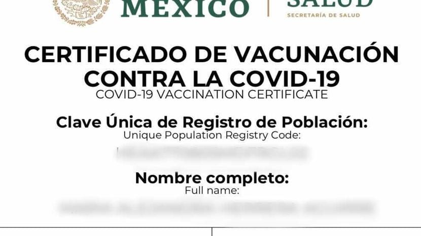 Así puede conseguir un comprobante de vacunación para cruzar la frontera  desde México