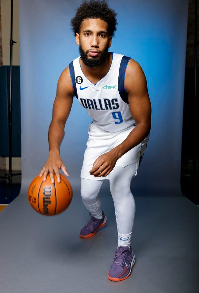 Dallas Mavericks’ Tyler Hall is photographed during the media day at American Airlines...