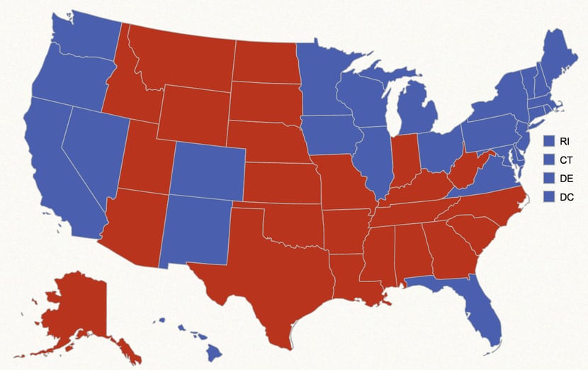 Resultados del colegio electoral por estado del 2012 refleja los votos entre Mitt Romney...