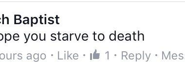 A comment directed at Dallas Rep. Victoria Neave over her hunger strike. 