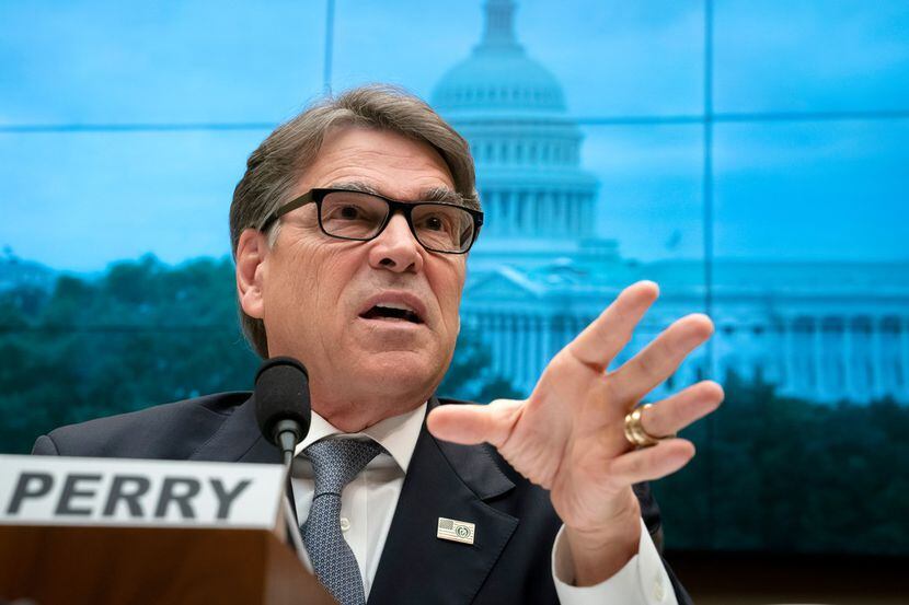 Energy Secretary Rick Perry testifies before the House Energy and Commerce Committee on his...