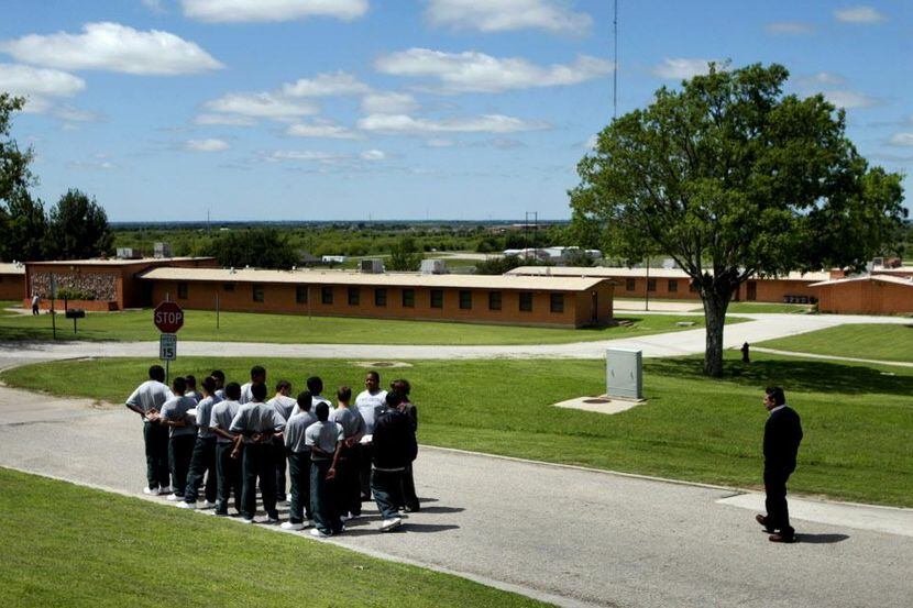 Un grupo de reclusos en la prisión de Gainesville State en donde se han dado muchos de los...