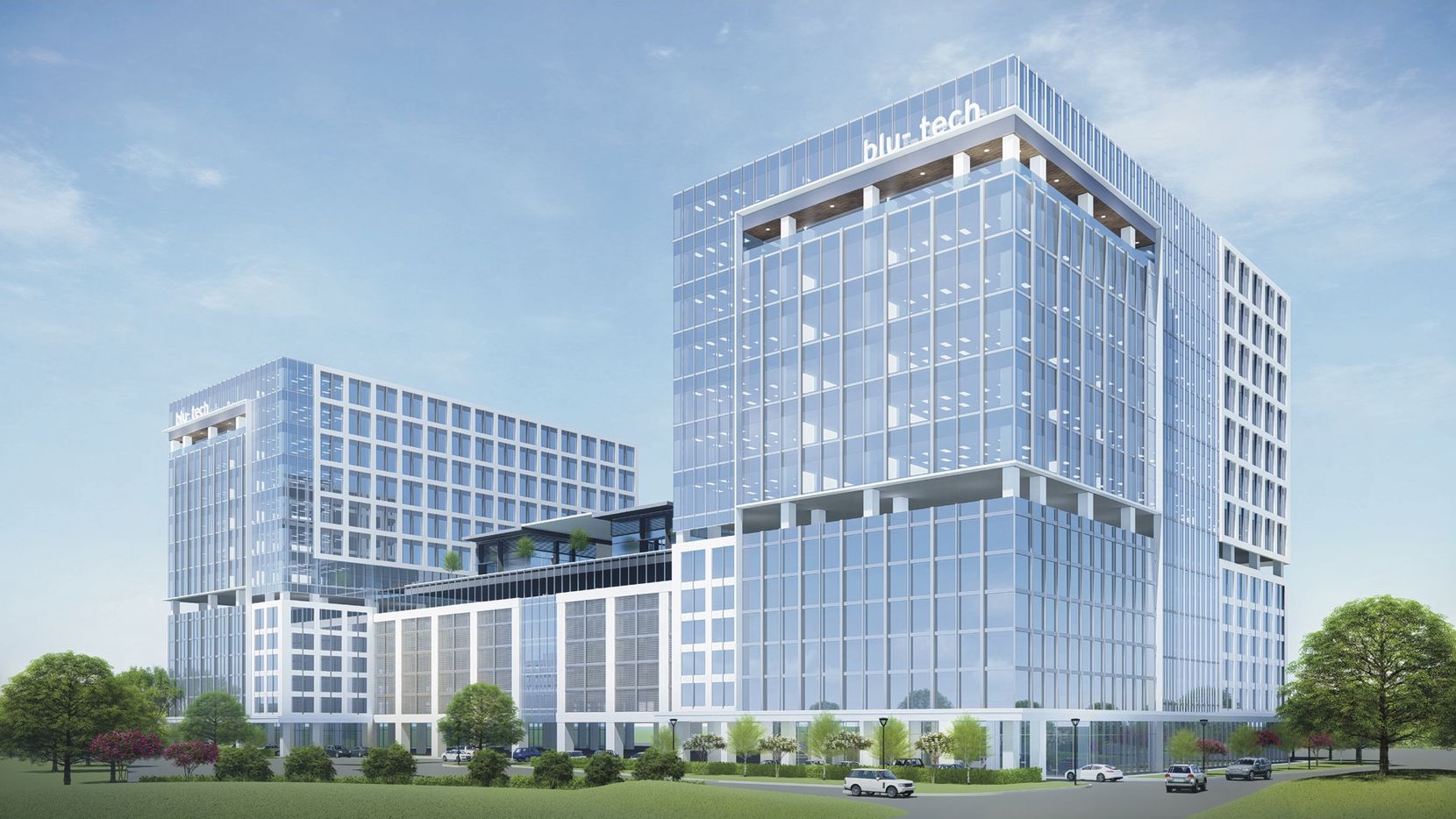 The first phase of the Headquarters II development will open on the Dallas North Tollway in...