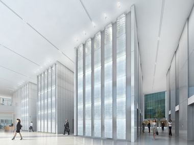 New lobby plans for Fountain Place raise the ceiling, add more clear glass on the exterior...