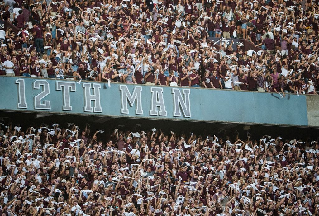 Fans fill Kyle Field during a matchup between the Texas A&M Aggies and the Northwestern...