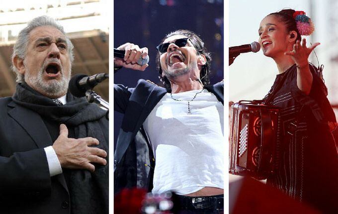 Plácido Domingo, Marc Anthony y Julieta Venegas son algunos de los artistas que se...