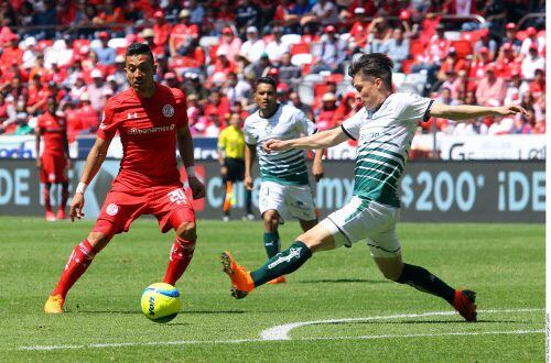 Toluca y Santos igualaron 1 a 1 en la final de ida del Clausura MX 2018. Foto archivo...