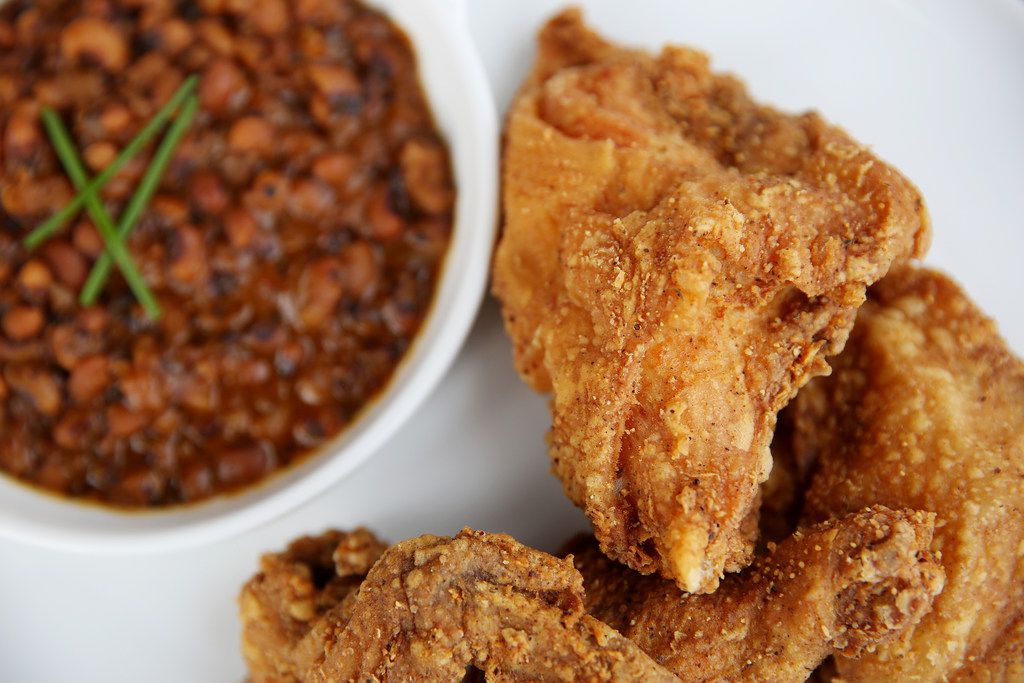 Fried chicken served inside Tupelo Honey restaurant in Frisco, Texas Tuesday September 12,...