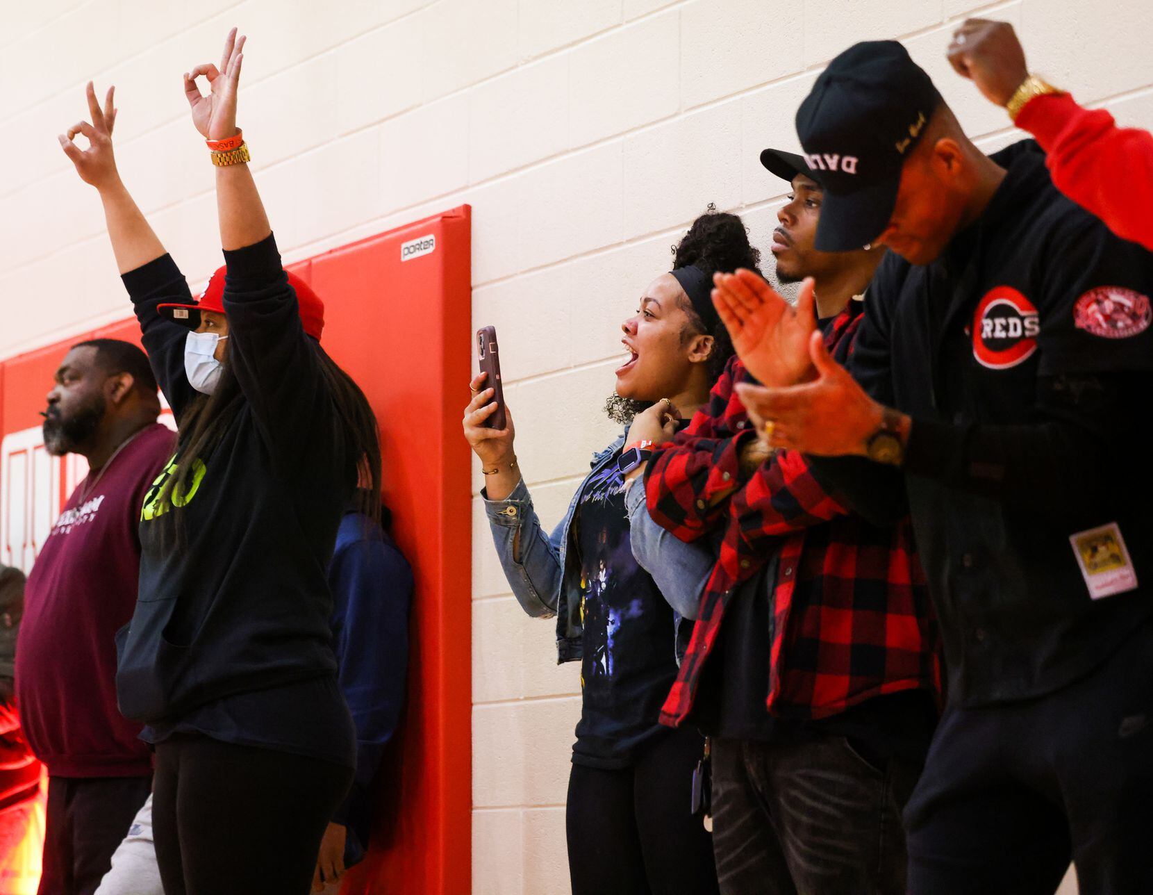 DeSoto girls basketball fans cheer for a basket against Montverde Academy at the...