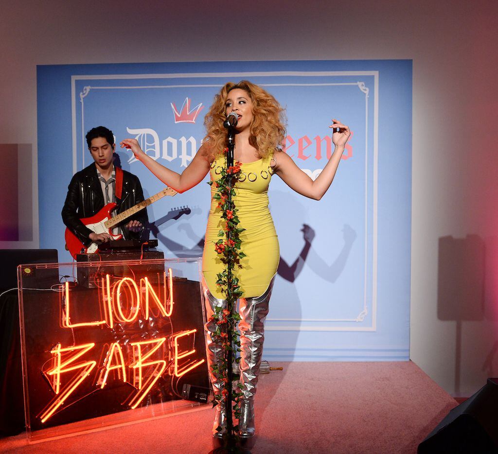 Lion Babe performed at HBO's "2 Dope Queens" Dope Beauty Bar at Studio 525 on Feb. 01, 2019,...