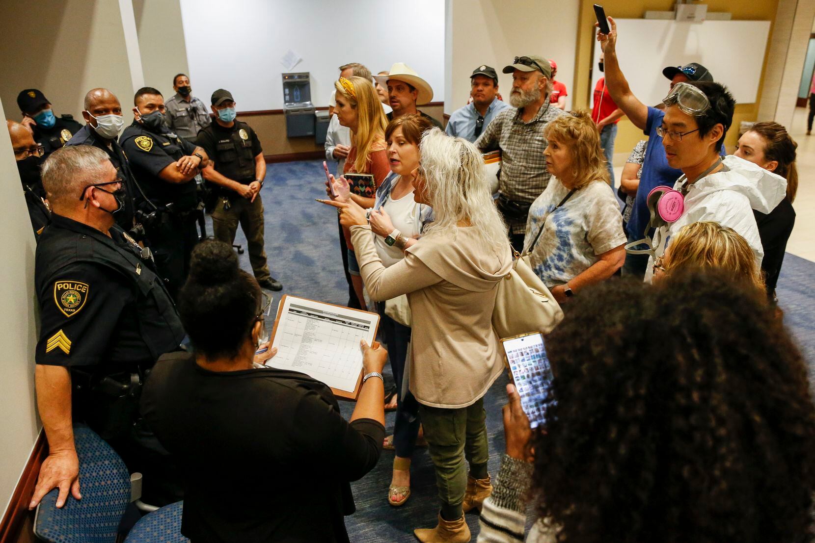 While Dallas ISD has seen fewer protests than Richardson over its mask mandate, opponents do...