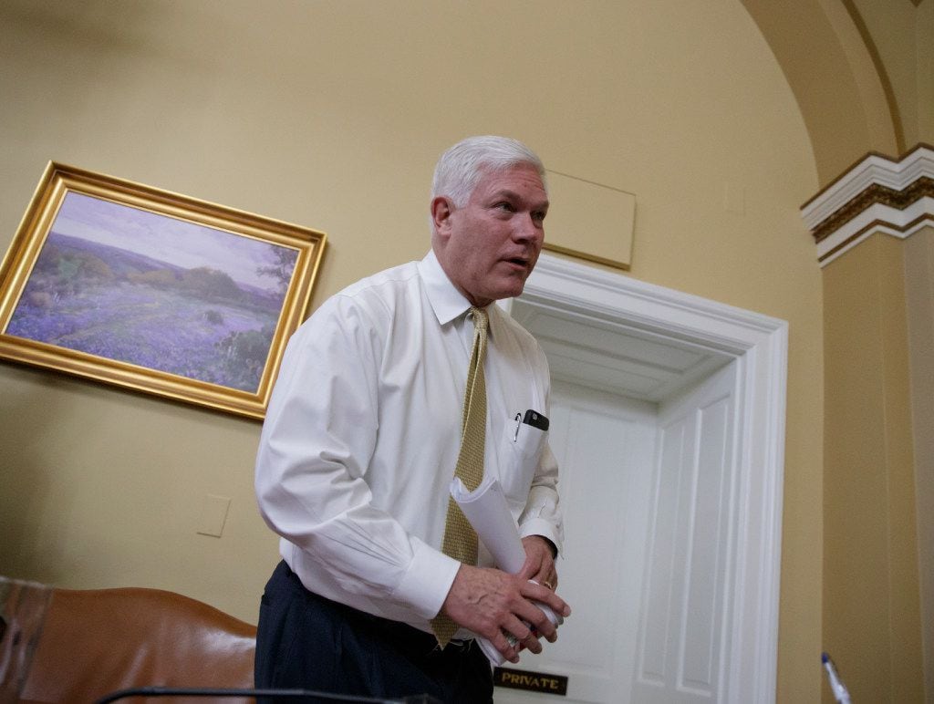 House Rules Committee Chairman Rep. Pete Sessions, R-Dallas, finishes the final wording on...