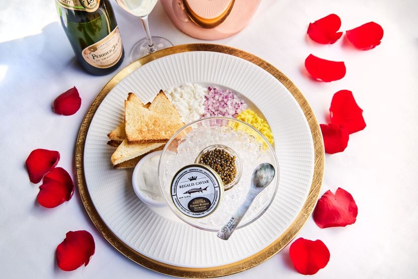 Al Biernat's offers the Premium Osetra Caviar Package as part of its Valentine's Day...