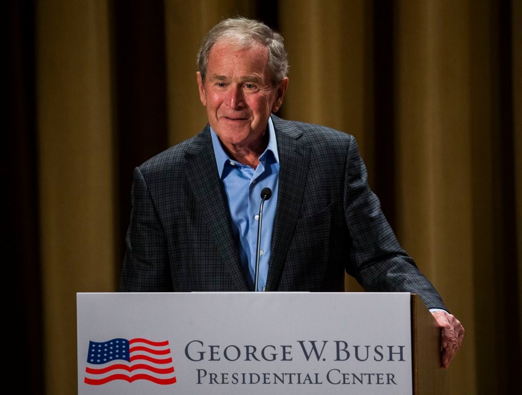 Former President George W. Bush said he and his wife, Laura, were "watching the scenes of mayhem unfolding at the seat of our nation’s government in disbelief and dismay." (Ashley Landis/The Dallas Morning News)