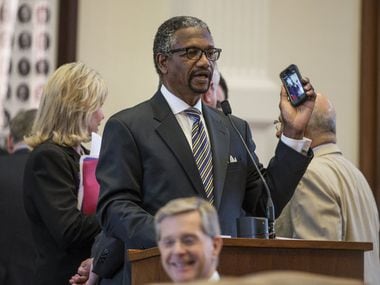 Houston Democratic Rep. Harold Dutton, shown in 2019 file photo, is retaliating against fellow Democrats who stalled his bill to change leadership of the Houston school district. Dutton has joined Republicans in advancing a bill that would prevent transgender youth from competing on teams that align with their gender identity.