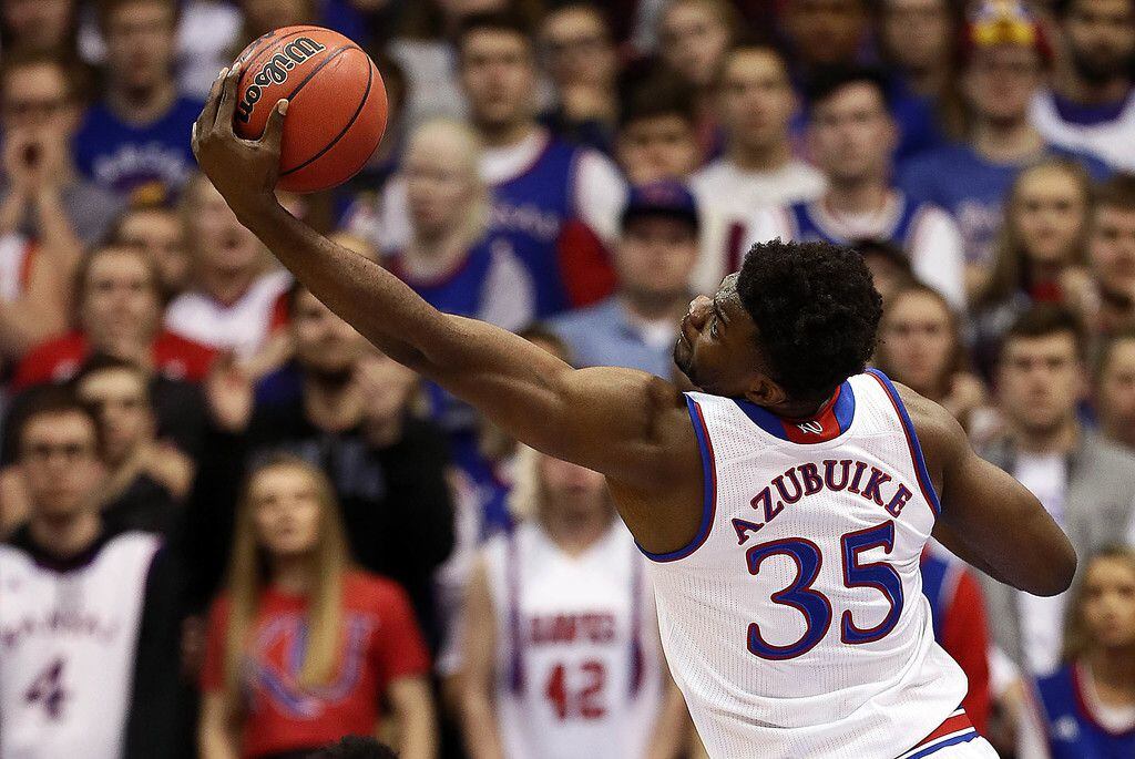 Kansas center Udoka Azubuike is sidelined for the season with an injury, and his team's...